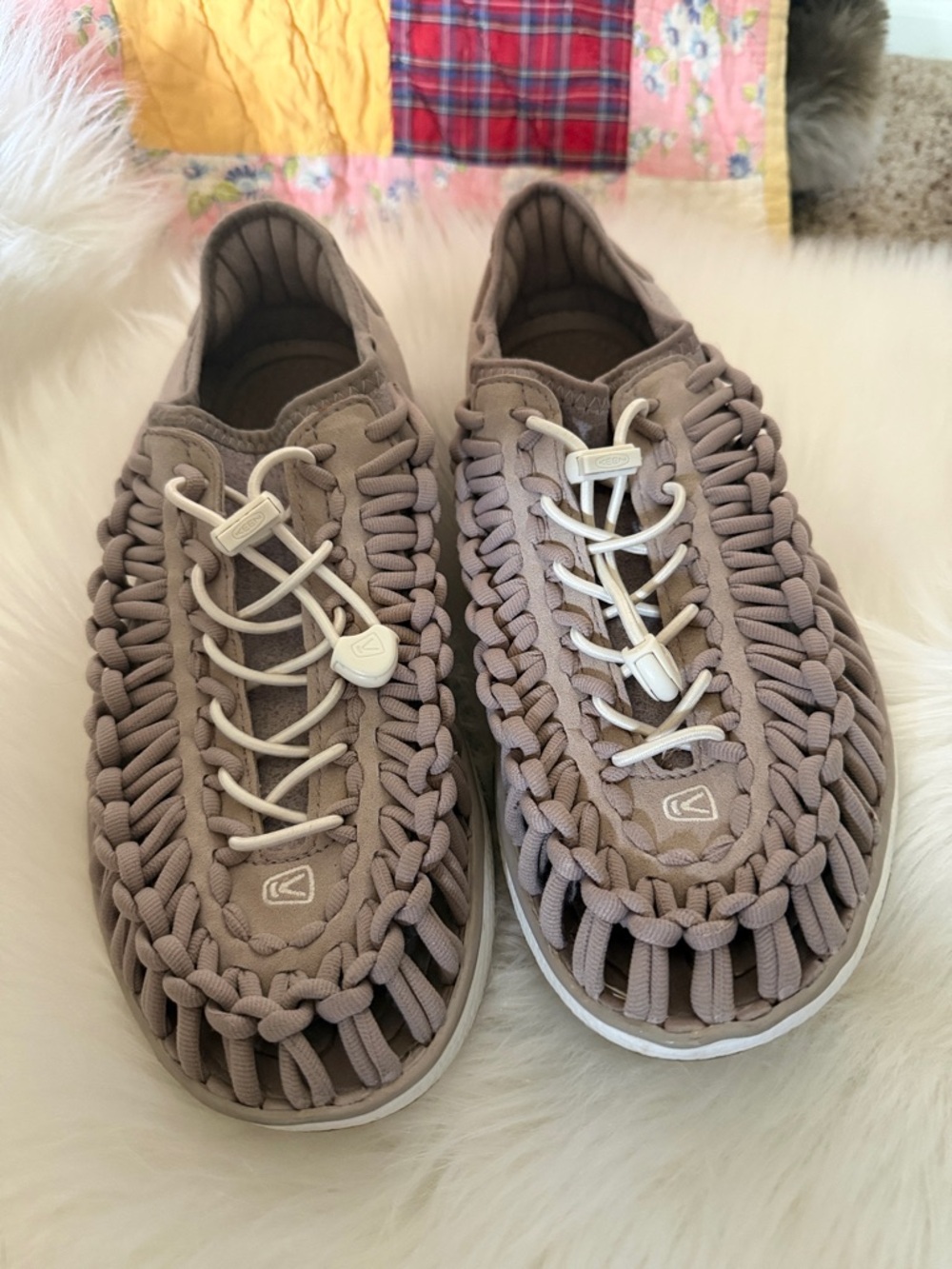 Keen Women's Braided Slip-On Shoes Taupe